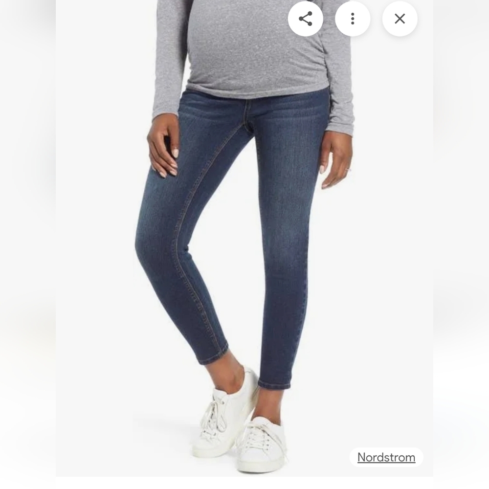 1822 Maternity Stretchy Skinny Jeans Belly Panel Short Ankle